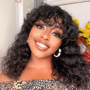 Trendy Curly Wig With Bang Beginner Friendly