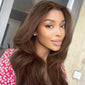 
            
                Load image into Gallery viewer, Chestnut Brown Warm Chocolate Color Hair 180% Density Frontal Lace Wig
            
        