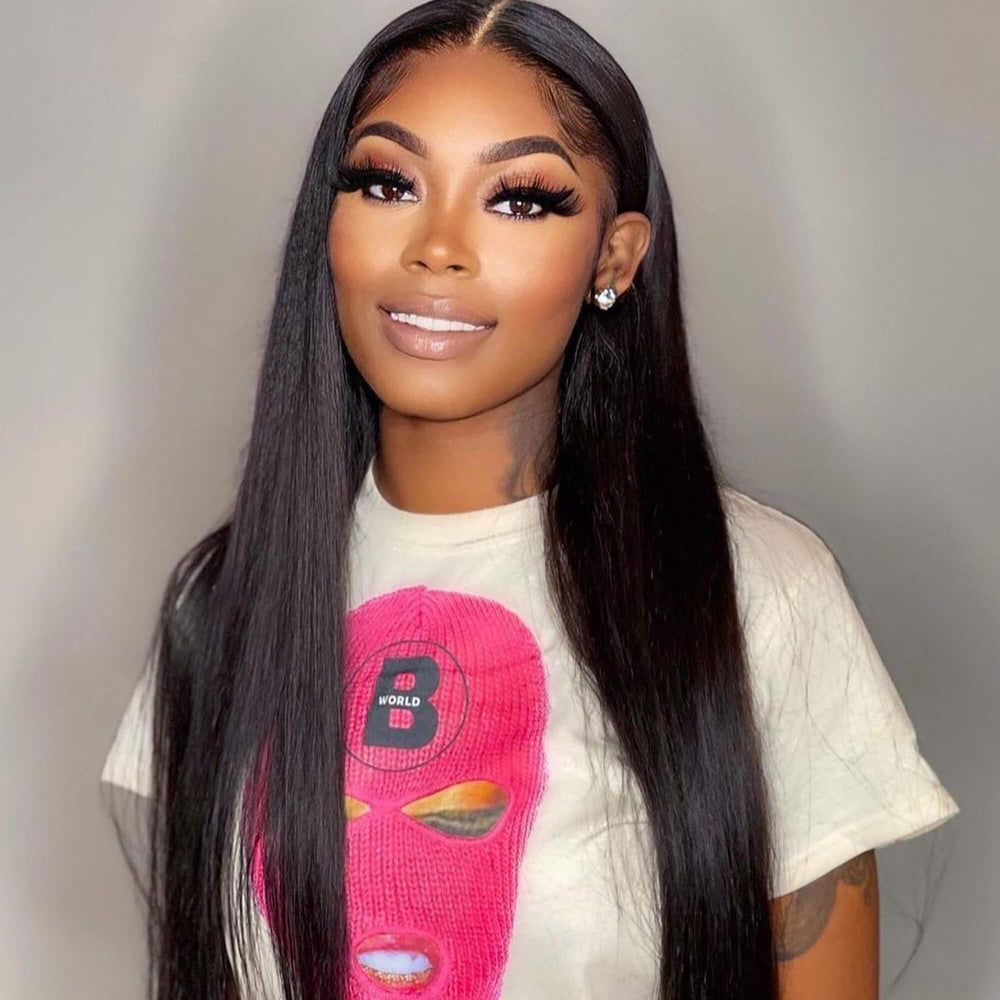 13x4 Glueless Lace Front Wig Silky Straight
