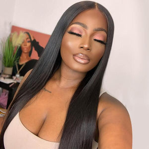 13x4 Glueless Lace Front Wig Silky Straight