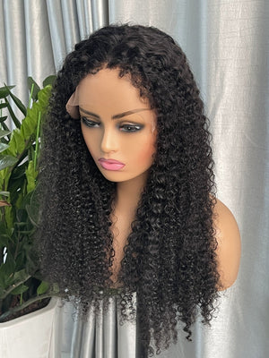 Ventilated Realistic Curly Edges 7x5 Lace Closure Wig
