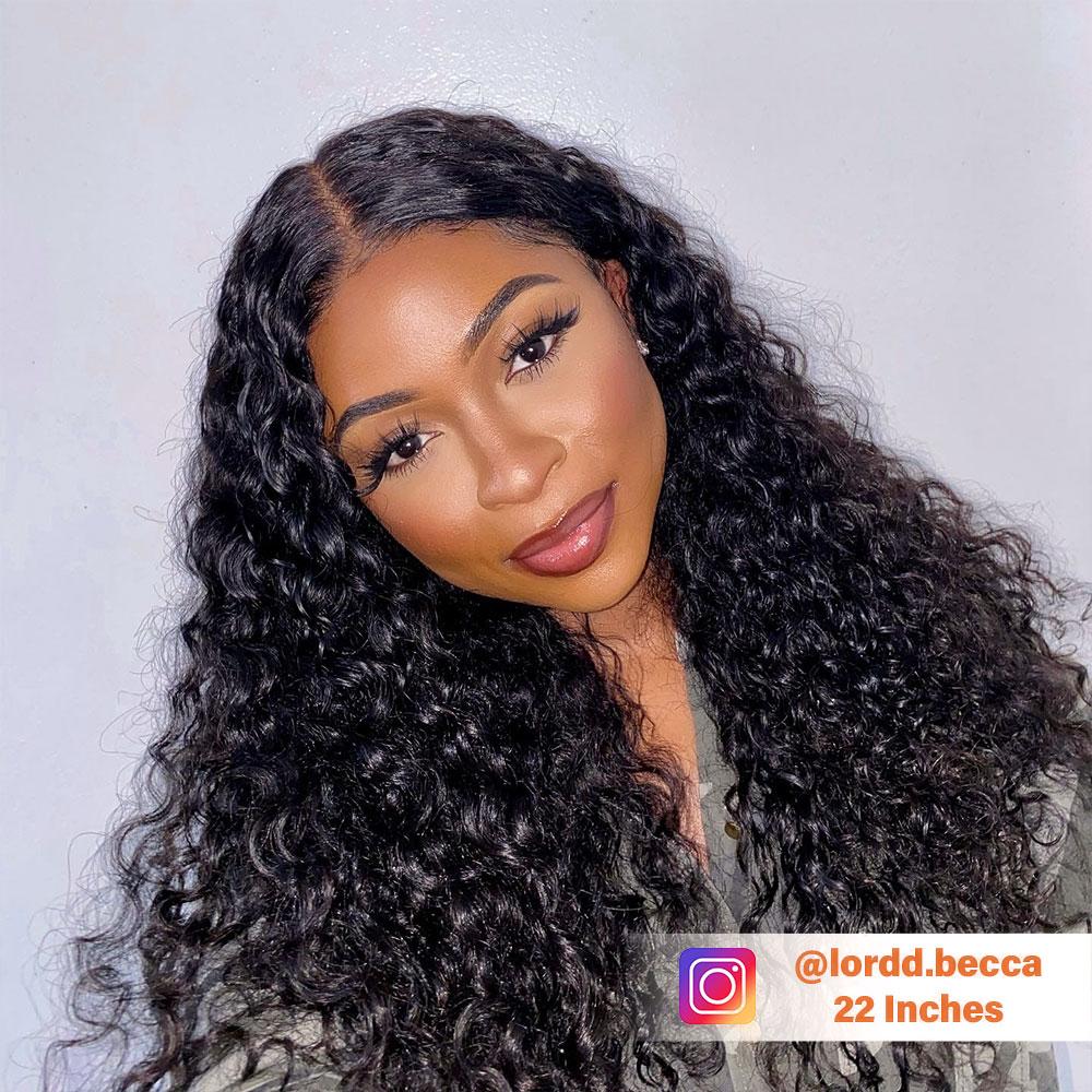 Human Hair Wigs Lace Front Wig Water Wave