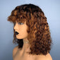 
            
                Load image into Gallery viewer, Marvelous Mix Color Curly Bob Wig With Bangs
            
        