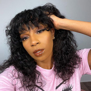 Trendy Curly Wig With Bang Beginner Friendly