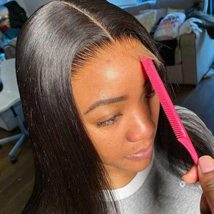13x6 Hd Lace Frontal Wigs 100% Human Hair Silky Straight Wig